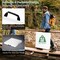 White HDPE Steel Folding Table 3-Level Adjustable Portable Picnic Camping Table 330 lbs